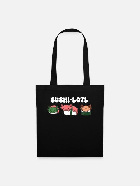 Sushi Axolotls kawaii Sushi Axolotl - Stoffbeutel - Schwarz