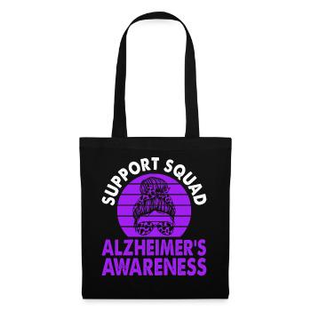 Support Squad Alzheimer's Awareness Month Purple - Tote Bag - black - Front
