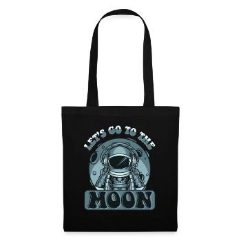 Allons sur la Lune Taikonaute Cosmonaute Astronaute - Sac en tissu - noir - Devant