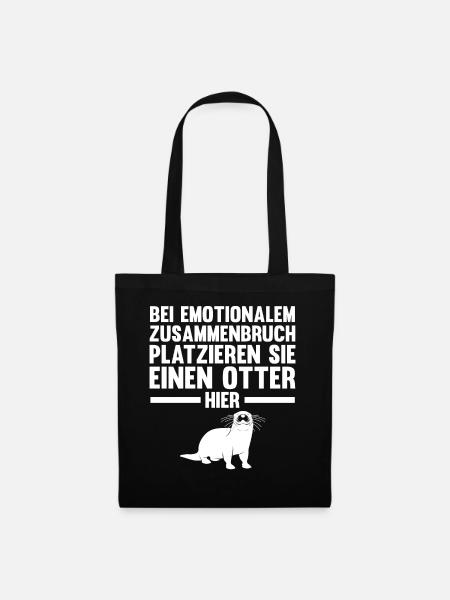 Seeotter Fischotter Otter - Stoffbeutel - Schwarz