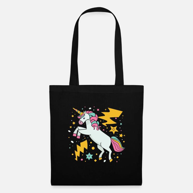 Einhorn Superheld Einhörner Einhorn Baby Unicorn - Stoffbeutel - Schwarz