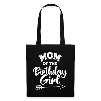 Maman de l’anniversaire - Sac en tissu - noir - Devant