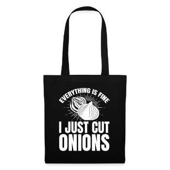 Tout va bien je viens de couper les oignons chef chef coo - Sac en tissu - noir - Devant