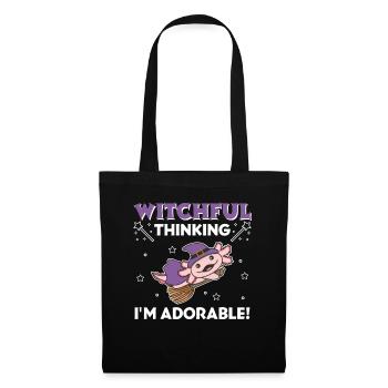 Axolotl Halloween Witch Witches I'm Adorable - Tote Bag - black - Front