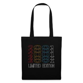 Limited Edition 2001 Geburtstag 2001 Vintage Retro - Stoffbeutel - Schwarz - Vorne