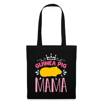 Guinea Pig Mama Cavy Pet Hamster Animal Lover - Stoffbeutel - Schwarz - Vorne