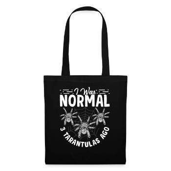 J’étais normal devant 3 tarentules tarentules - Sac en tissu - noir - Devant
