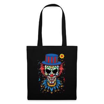 Dia de los Muertos Clown effrayant Carnaval Confettis - Sac en tissu - noir - Devant