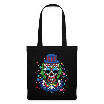 Clown effrayant Carnaval effrayant Dia De Los Muertos - Sac en tissu - noir - Devant