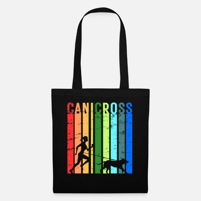 Idée de course de chien de sport canicross - Sac en tissu - noir