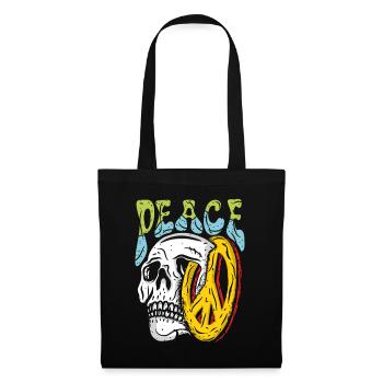 Peace Skull - Stoffbeutel - Schwarz - Vorne