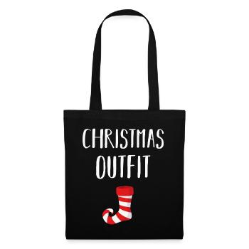 Noël drôle de costume de Noël - Sac en tissu - noir - Devant