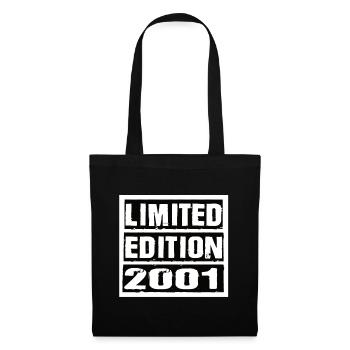 Limited Edition 2001 Geburtstag 2001 Vintage Retro - Stoffbeutel - Schwarz - Vorne