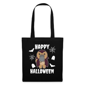 Platypus Happy Halloween Cute Vampire Costume - Tote Bag - black - Front