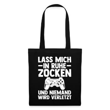 Zocker Zocken Gamer - Stoffbeutel - Schwarz - Vorne