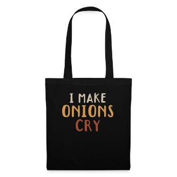 I Make Onions Cry Culinary Chef Kitchen Food Lover - Tote Bag - black - Front