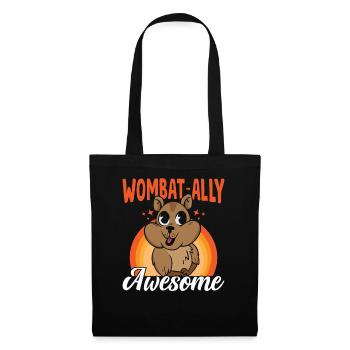 Allié au Wombat Awesome Wombat Australien - Sac en tissu - noir - Devant