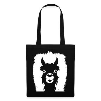 Drôle de lama Silhouette Cheeky Fun Lamas - Sac en tissu - noir - Devant