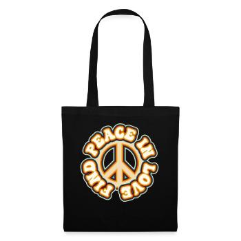 Peace Tie Dye Retro Groovy Hippie Tie Dye - Stoffbeutel - Schwarz - Vorne