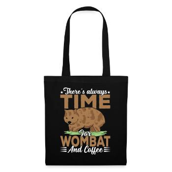 C’est l’heure du wombat et du café Animaux australiens - Sac en tissu - noir - Devant