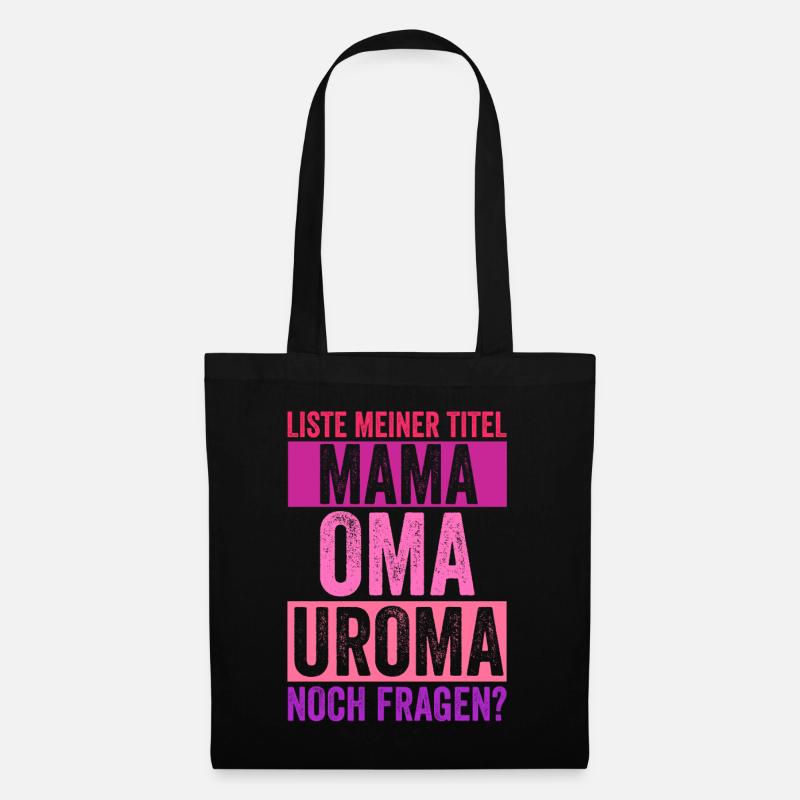 Mutter Mama Oma Uroma - Stoffbeutel - Schwarz