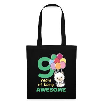 Alpaga pour les enfants de neuf ans de 9 ans - Sac en tissu - noir - Devant