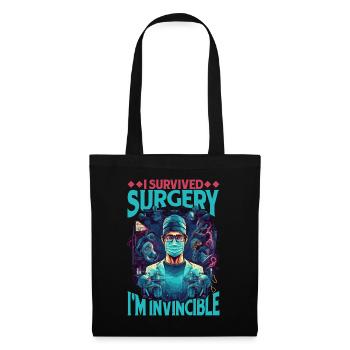 J’ai survécu à la chirurgie, je suis invincible 8 - Sac en tissu - noir - Devant