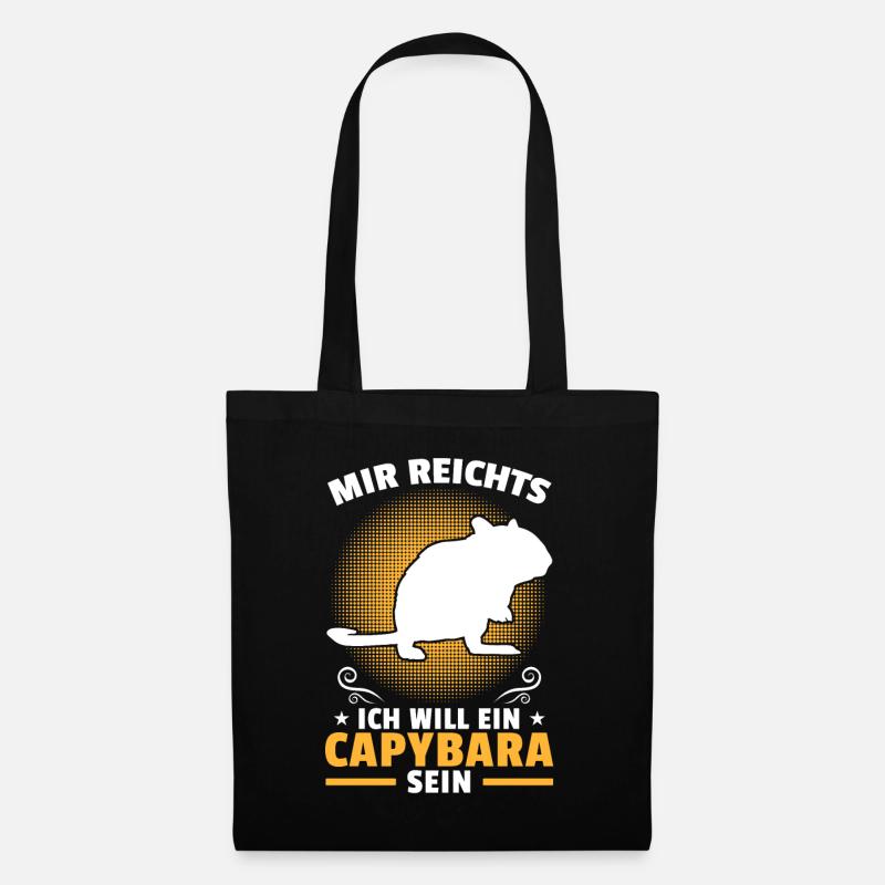 Will eine Rennmaus sein Nagetier Gerbil - Stoffbeutel - Schwarz