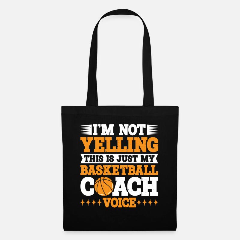 This Is Just My Basketball Coach Voice 3 - Stoffbeutel - Schwarz