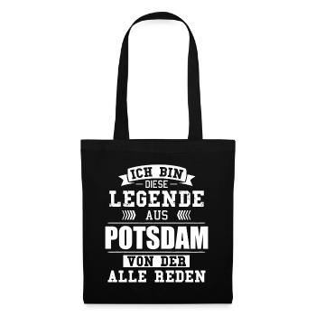 Stadt Potsdam Deutschland Legende Spruch - Stoffbeutel - Schwarz - Vorne