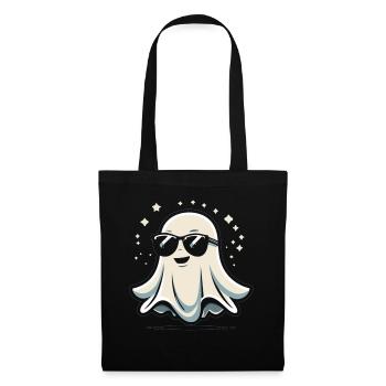 Gespenst mit Sonnenbrille - Stoffbeutel - Schwarz - Vorne