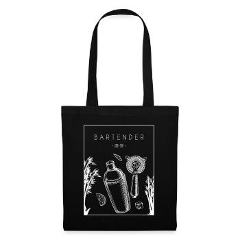Bartender Chinese Hanzi Barman Bartender Barmaid - Tote Bag - black - Front