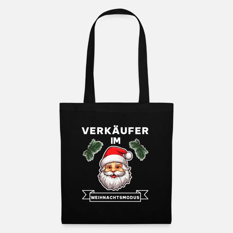 Lustiger Verkäufer Weihnachten Beruf Spruch - Stoffbeutel - Schwarz