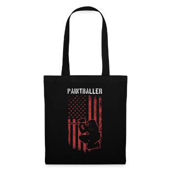 Joueur de paintball Paintballer Paintballer US Flag - Sac en tissu - noir - Devant