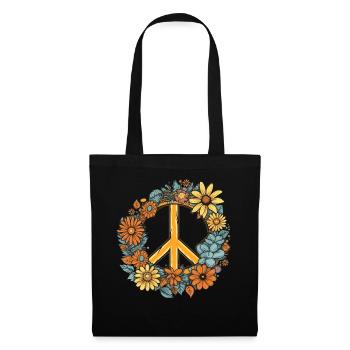 Costume Hippie Signe de la Paix - Sac en tissu - noir - Devant
