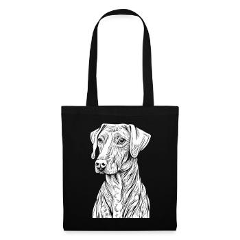 Gentle strength: Weimaraner in pure white - Tote Bag - black - Front