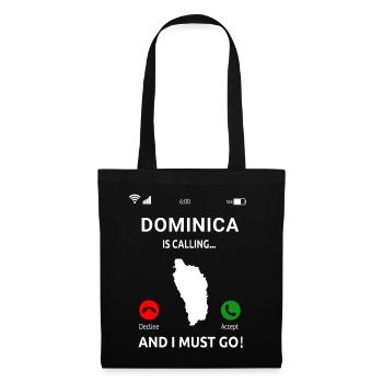 Dominique Idée de vacances sur les îles des Caraïbes - Sac en tissu - noir - Devant