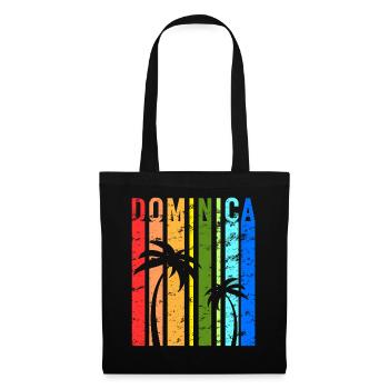 Dominique Idée de vacances sur les îles des Caraïbes - Sac en tissu - noir - Devant