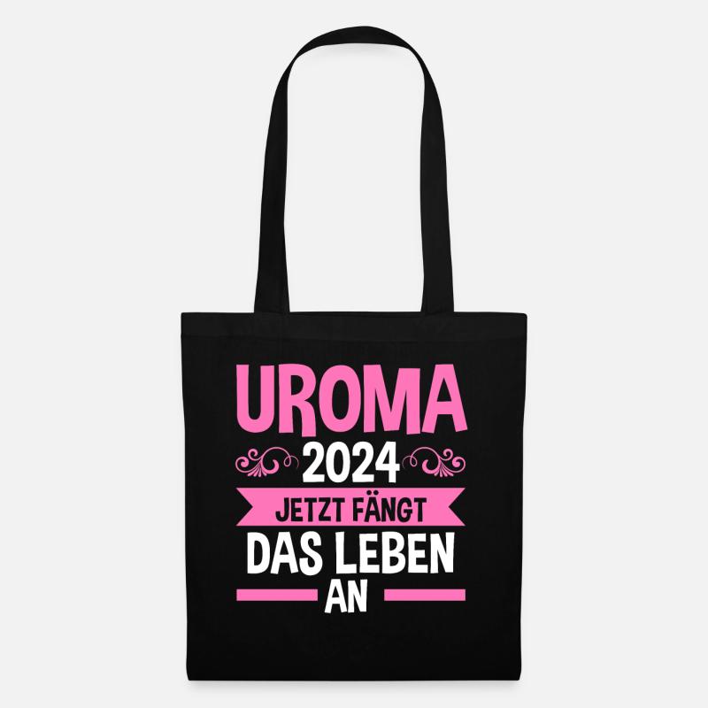 Urgroßmutter 2024 Uroma - Stoffbeutel - Schwarz