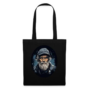 Vieux pêcheur - Sac en tissu - noir - Devant