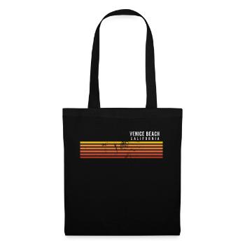Retro Venice Beach Californie Vintage Vacances - Sac en tissu - noir - Devant