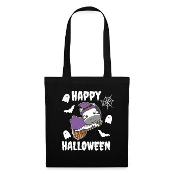 Zebra Joyeux Halloween Sorcière Enfants Sorcière Costume de Sorcière - Sac en tissu - noir - Devant