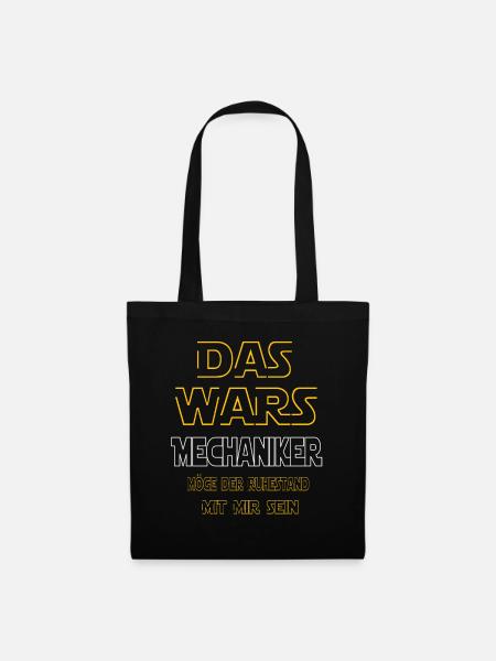 Rente Mechaniker Rente Geschenke - Stoffbeutel - Schwarz
