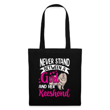 Girl and her Wolfsspitz German Spitz - Tote Bag - black - Front