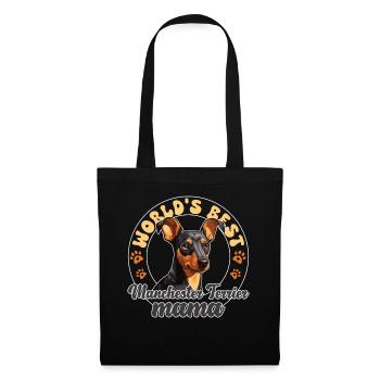 Terrier Groovy Manchester Terrier mama - Stoffbeutel - Schwarz - Vorne