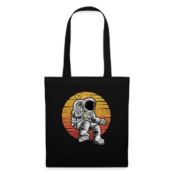 Cosmonaute Rétro Vaisseau Spatial Taikonaut Spaceman - Sac en tissu - noir - Devant