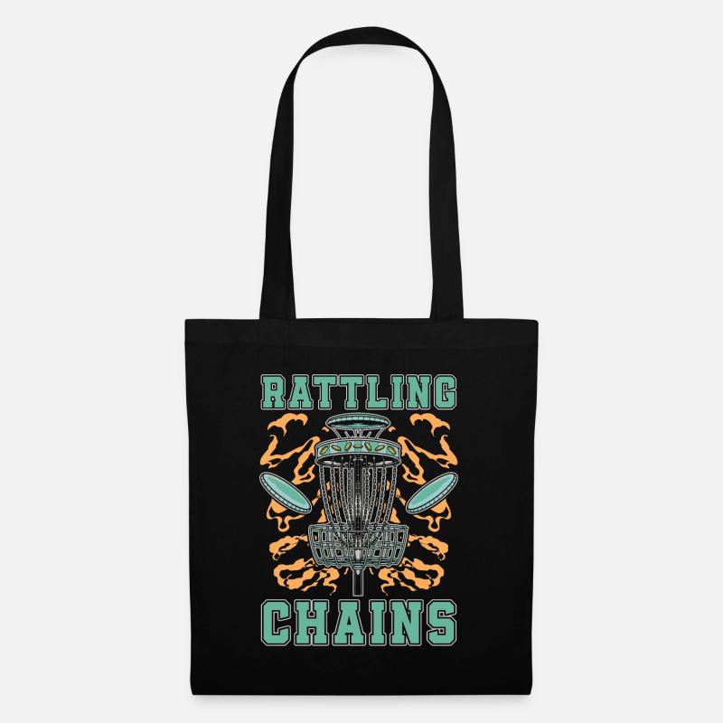 Disc Golf Rattling Chains Ultimate Frisbee Golfer - Stoffbeutel - Schwarz