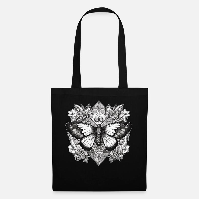 Dark Witchcraft Butterfly Occult Wicca Pagan - Stoffbeutel - Schwarz
