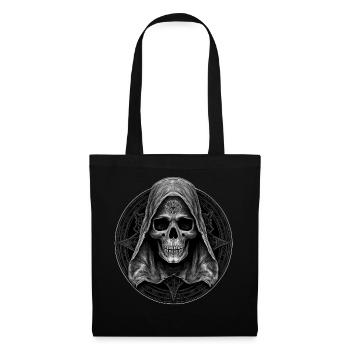Unholy Satanic Grim Reaper Occult Skull Goth - Stoffbeutel - Schwarz - Vorne