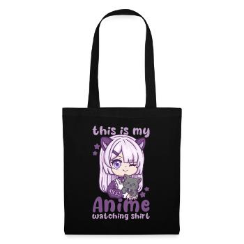 This Is My Anime Watching Shirt I Kawaii Otaku - Stoffbeutel - Schwarz - Vorne